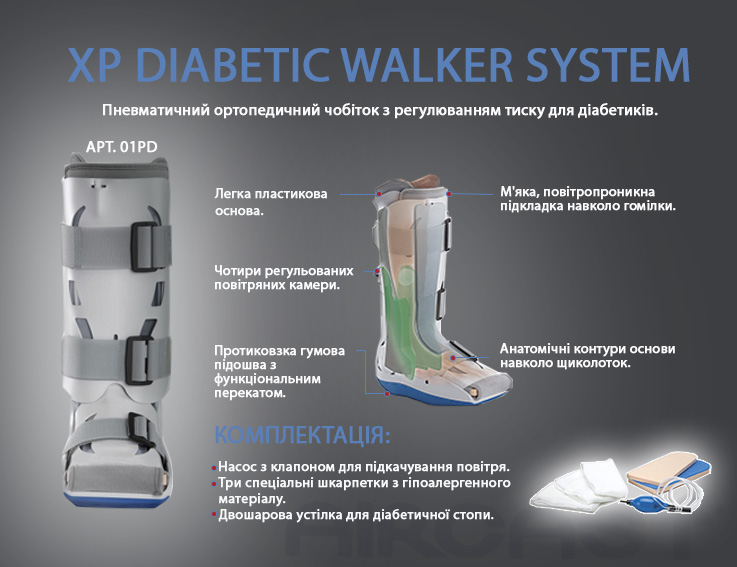 01PD Ортез голеностопного сустава  XP DIABETIC, WOLKER SYSTEM DONJOY, изображение - 1